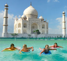 taj and beach